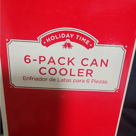 Holiday Time Red 6-Pack Can Cooler - Picture 1 of 3